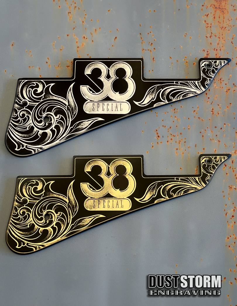 Custom Laser Engraved Mirrored Acrylic Pickguards