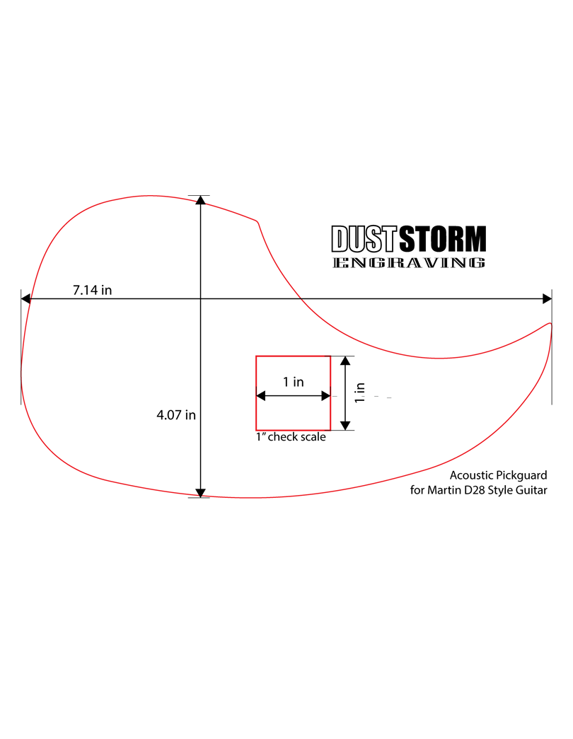 Acoustic Guitar Pickguard Laser Engraved Copper Acrylic Mirror for Martin D28 Style Guitar