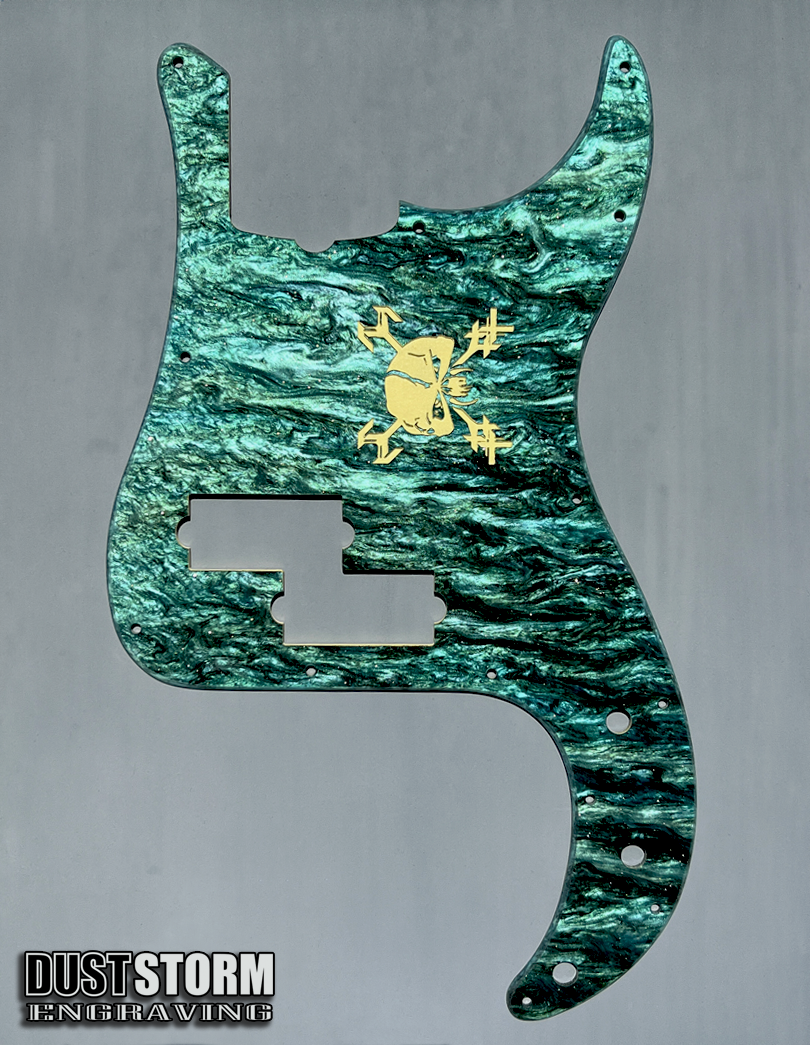 Custom Laser Engraved Mirrored Acrylic Pickguards