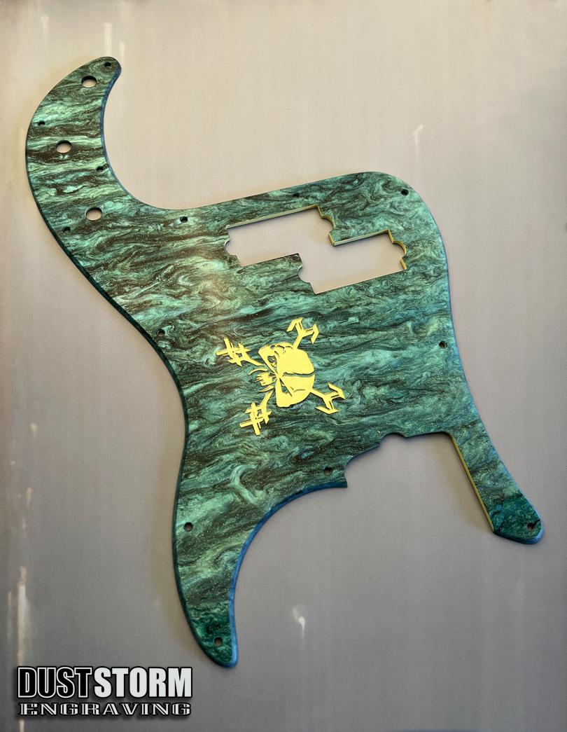 Custom Laser Engraved Mirrored Acrylic Pickguards