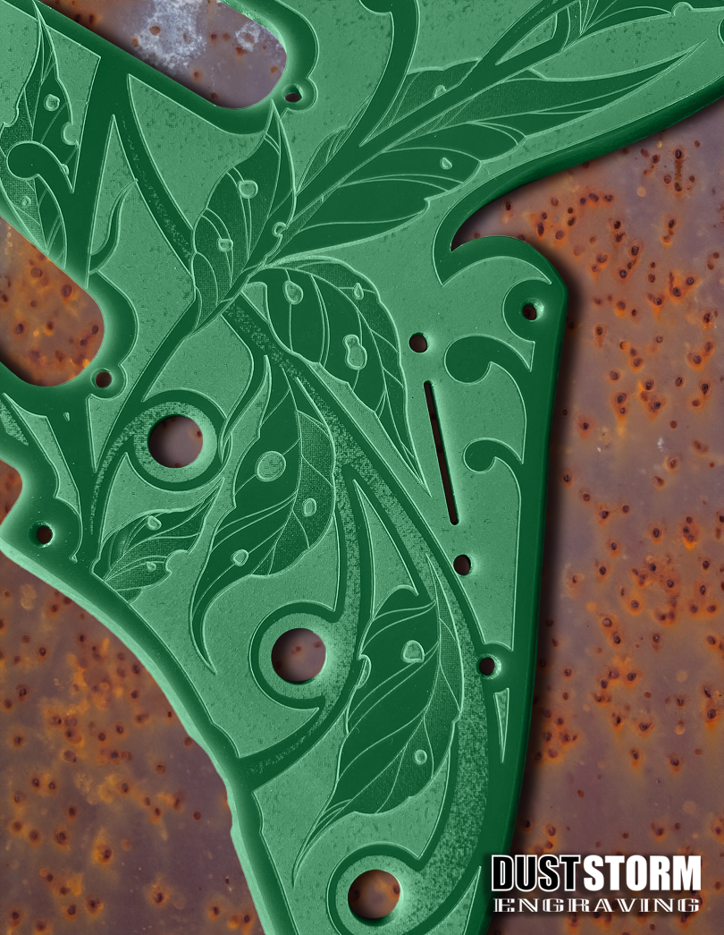 Custom Laser Engraved Solid Color Acrylic Pickguards