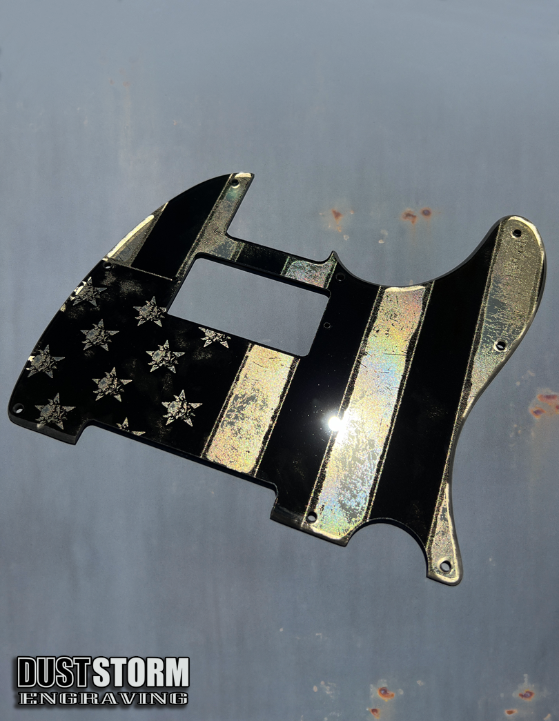 Custom Laser Engraved Mirrored Acrylic Pickguards