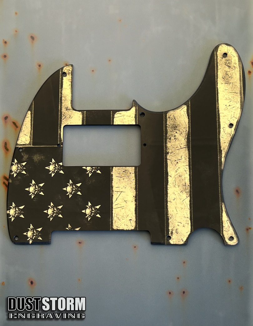 Custom Laser Engraved Mirrored Acrylic Pickguards