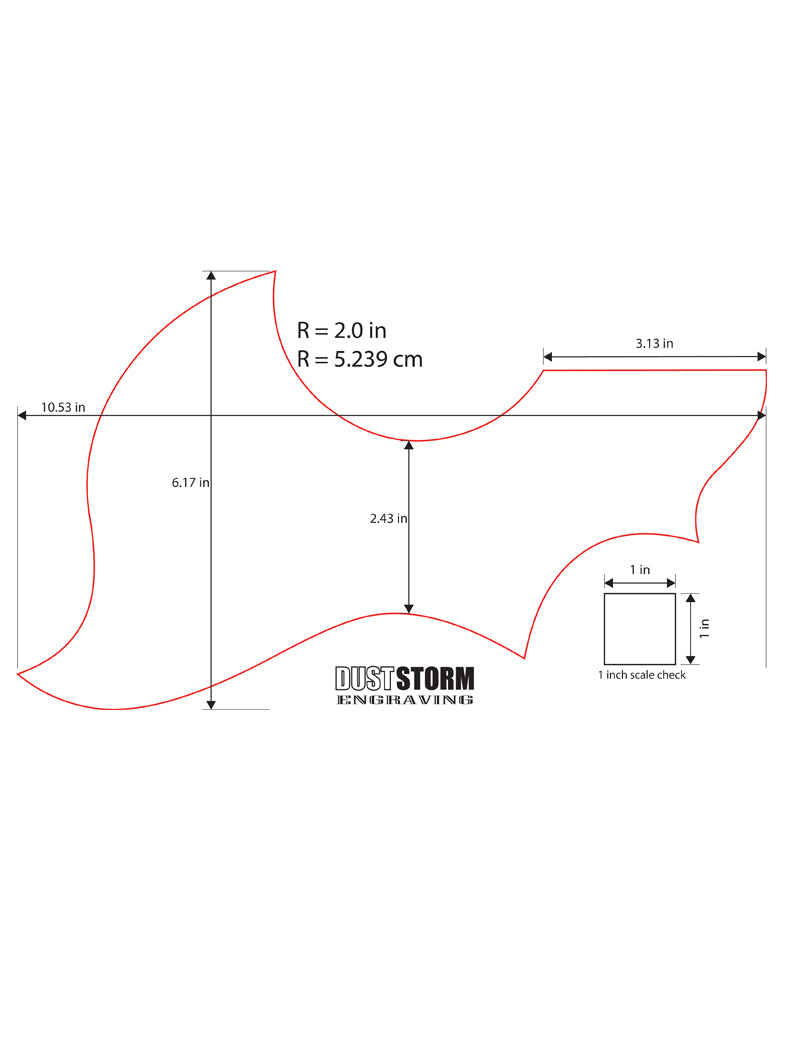 Gibson Hummingbird Style Acoustic Guitar Pickguard – Acrylic Mirror, Laser Engraved, Gold