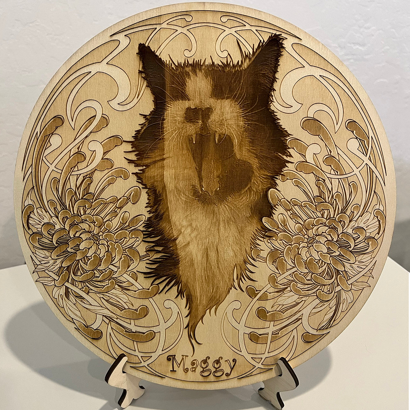 Custom Pet Portraits on Wood Circles