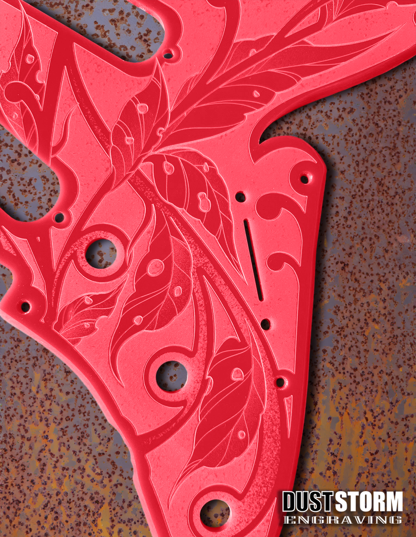 Custom Laser Engraved Solid Color Acrylic Pickguards