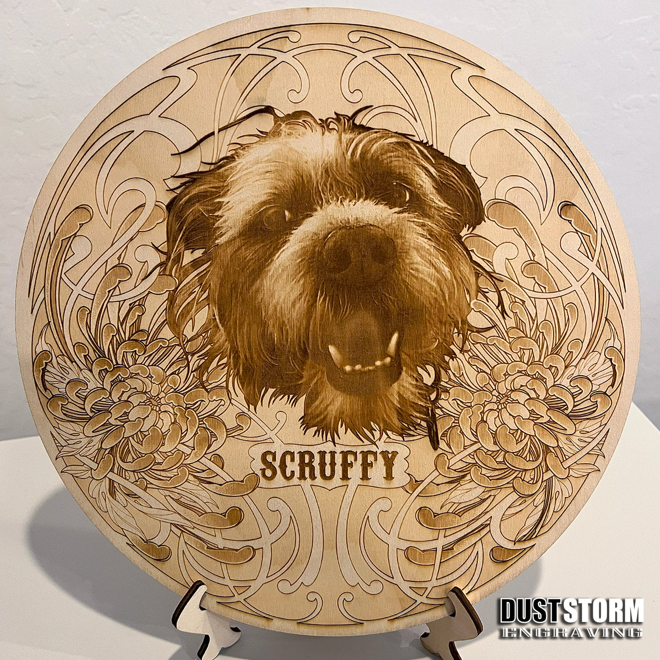 Custom Pet Portraits on Wood Circles