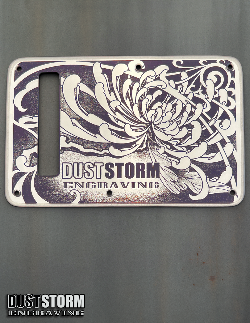 Custom Laser Engraved Mirrored Acrylic Pickguards