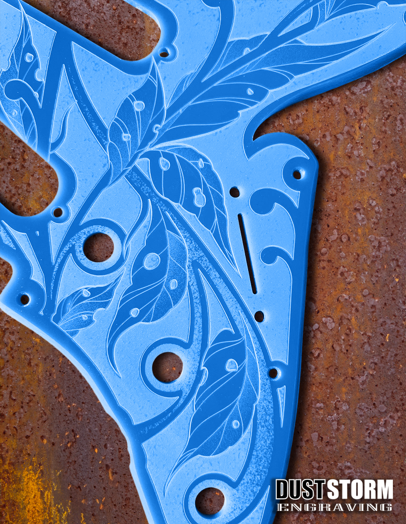 Custom Laser Engraved Solid Color Acrylic Pickguards