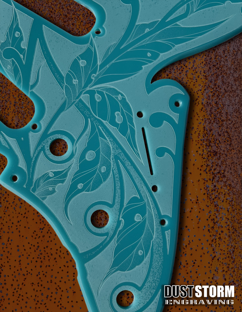 Custom Laser Engraved Solid Color Acrylic Pickguards