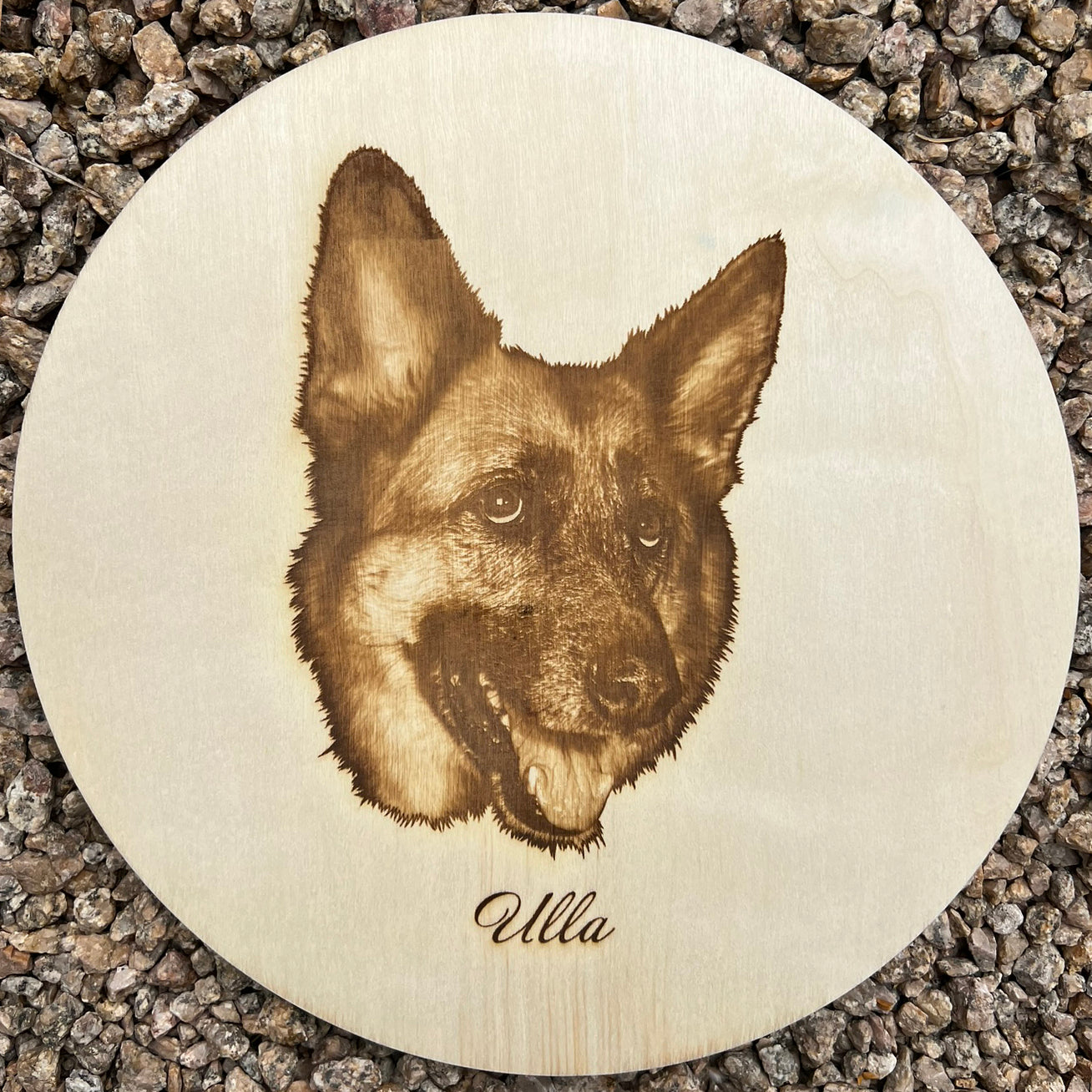 Custom Pet Portraits on Wood Circles