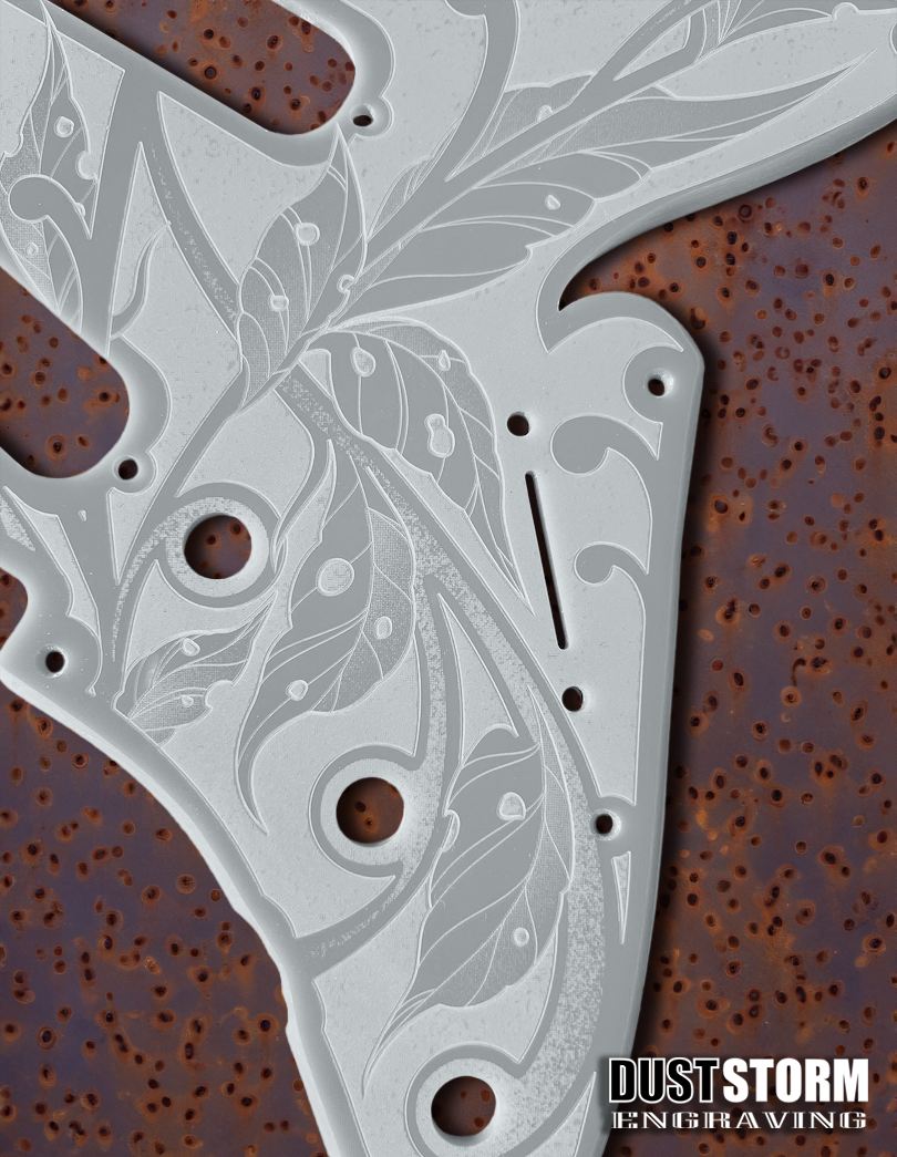 Custom Laser Engraved Solid Color Acrylic Pickguards