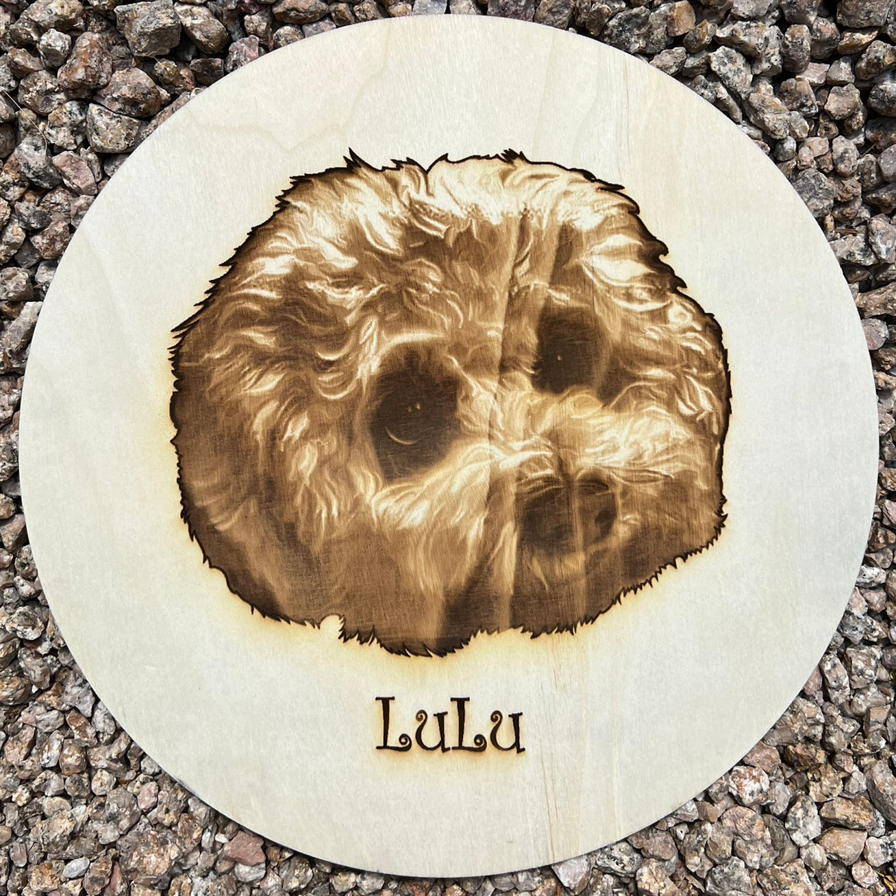 Custom Pet Portraits on Wood Circles