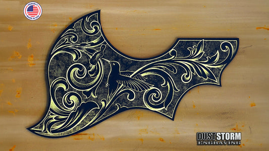 Reflecting Tradition: The Gibson Hummingbird Style Pickguard in Acrylic Mirror