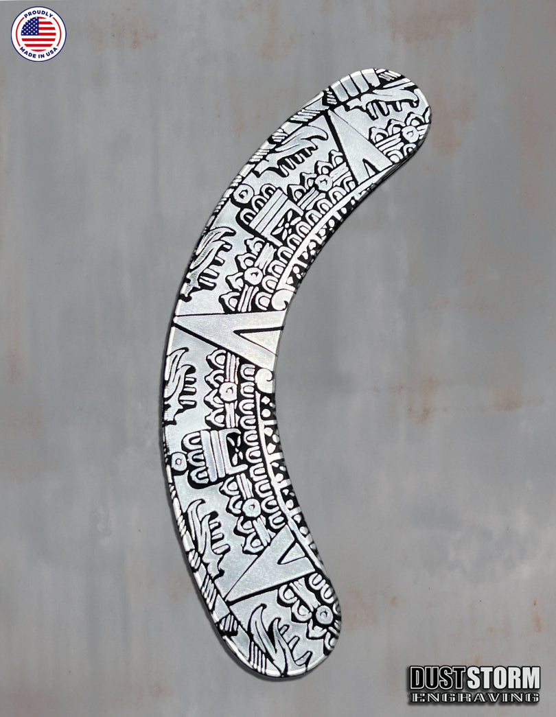 Mayan Sun Acoustic Guitar Armrest in Silver Acrylic Mirror