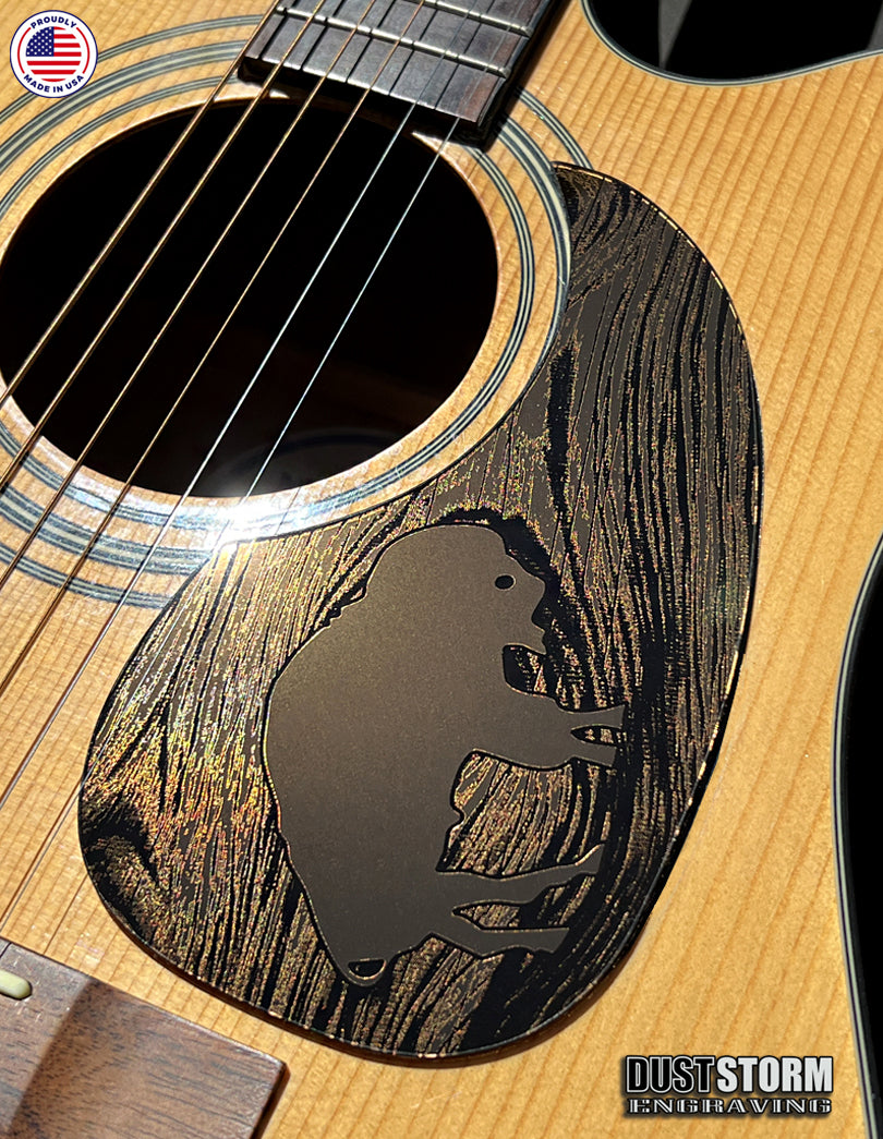 Custom Acoustic Guitar Pickguards in Acrylic Mirror