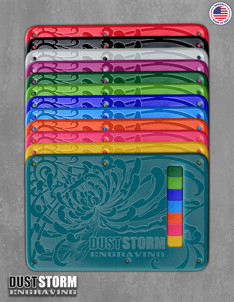 Engraved Tremolo Cover in Glossy Acrylic 12 Solid Color Choices for Fender Stratocaster