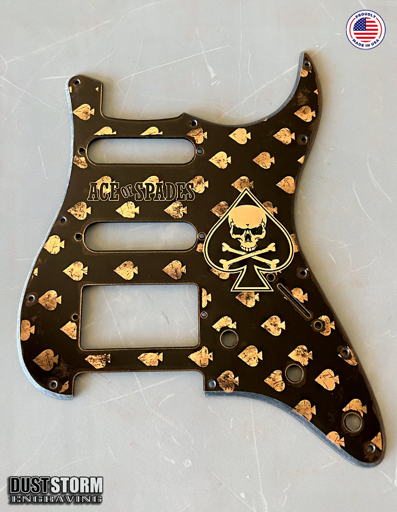 Custom Laser Engraved Mirrored Acrylic Pickguards