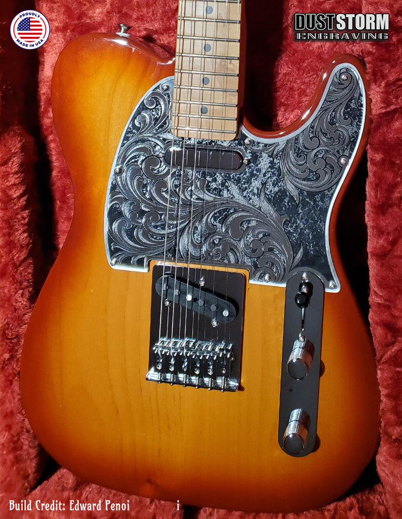 Silver Telecaster Pickguard and Toggle Control Plate Bundle