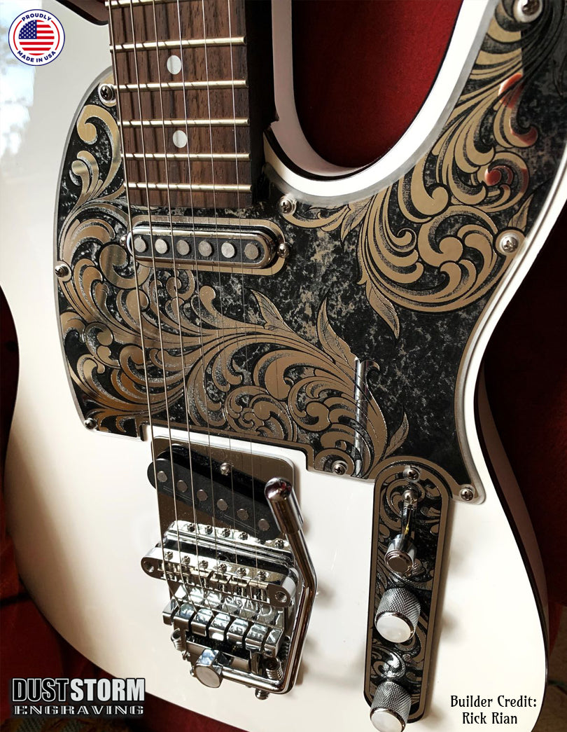 Silver Telecaster Pickguard and Toggle Control Plate Bundle