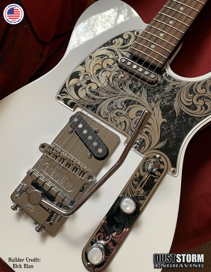 Silver Telecaster Pickguard and Toggle Control Plate Bundle