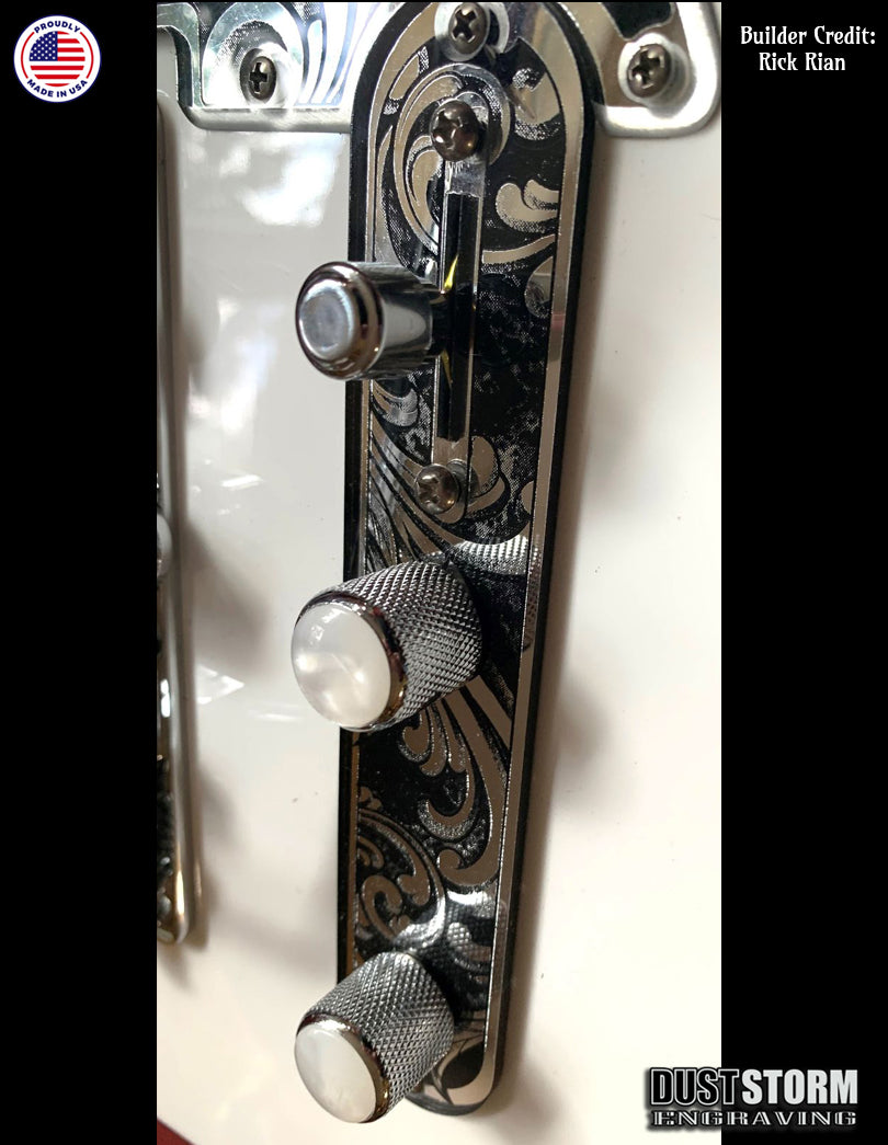 Silver Telecaster Pickguard and Toggle Control Plate Bundle