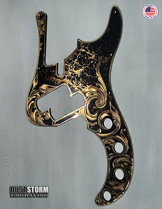 Dingwall SP1 Laser Engraved Pickguard in Copper Acrylic Mirror
