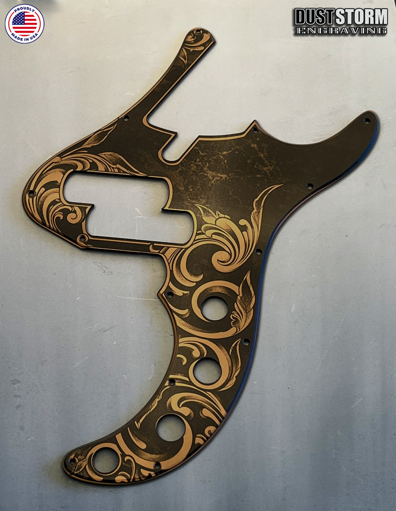 Dingwall SP1 Laser Engraved Pickguard in Copper Acrylic Mirror