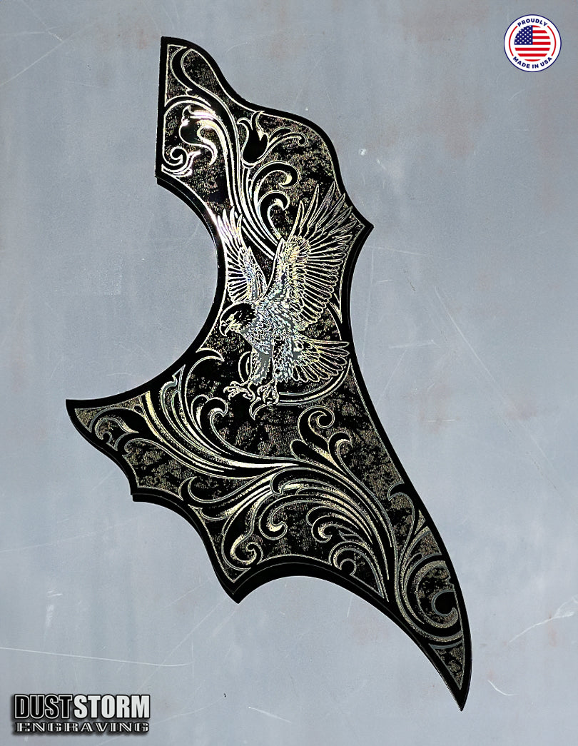 Epiphone FT 120 Masterbilt Excellente Style Acoustic Guitar Pickguards in Black and Gold Acrylic Mirror