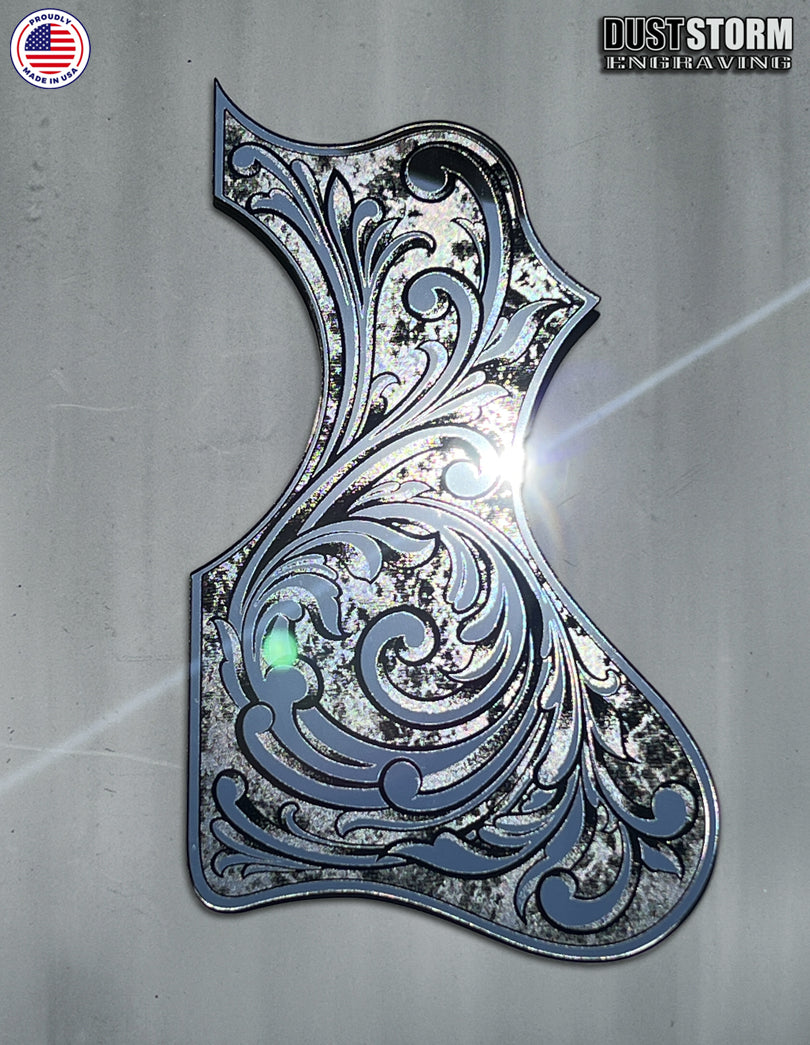 Custom Acoustic Guitar Pickguards in Acrylic Mirror