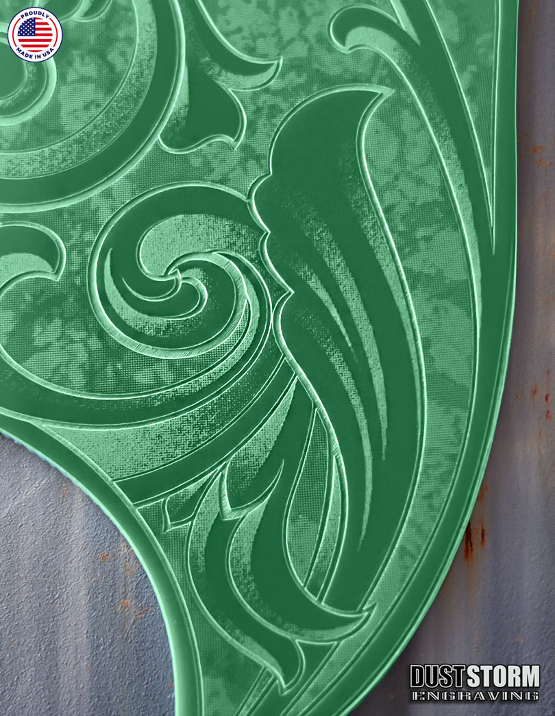 Custom Acoustic Guitar Pickguards in Glossy Acrylic 12 Solid Colors