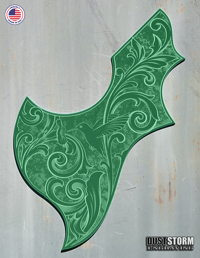 Gibson Hummingbird Style Acoustic Guitar Pickguards in Solid Color Acrylic