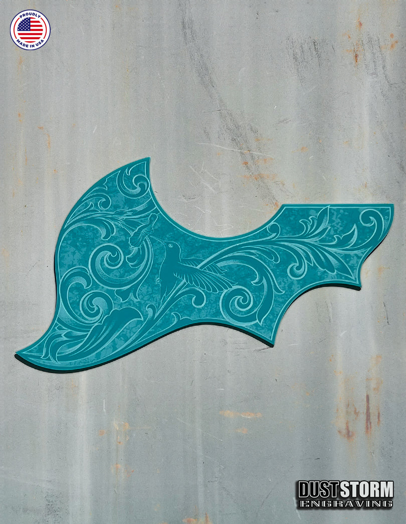 Gibson Hummingbird Style Acoustic Guitar Pickguards in Solid Color Acrylic