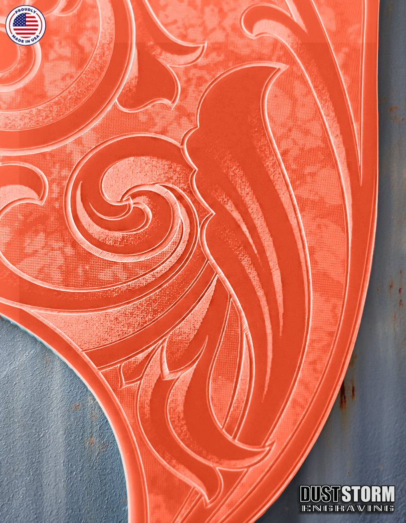Custom Acoustic Guitar Pickguards in Glossy Acrylic 12 Solid Colors
