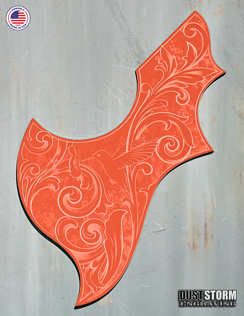 Gibson Hummingbird Style Acoustic Guitar Pickguards in Solid Color Acrylic