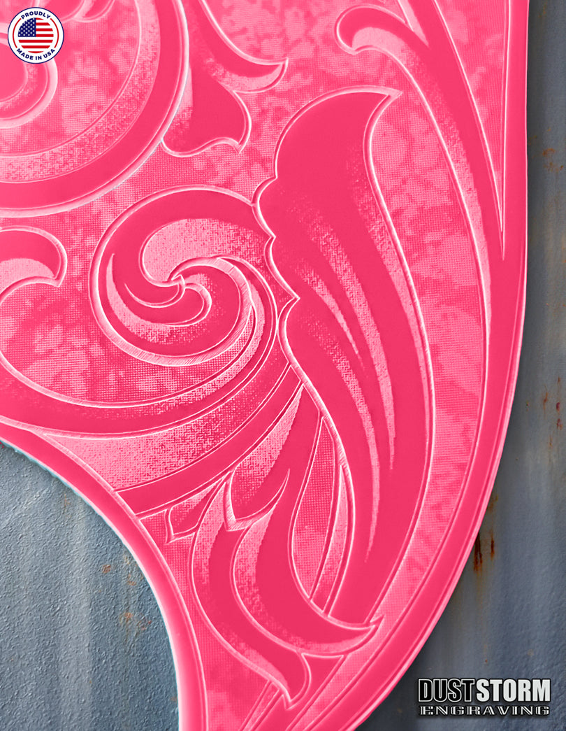 Custom Acoustic Guitar Pickguards in Glossy Acrylic 12 Solid Colors