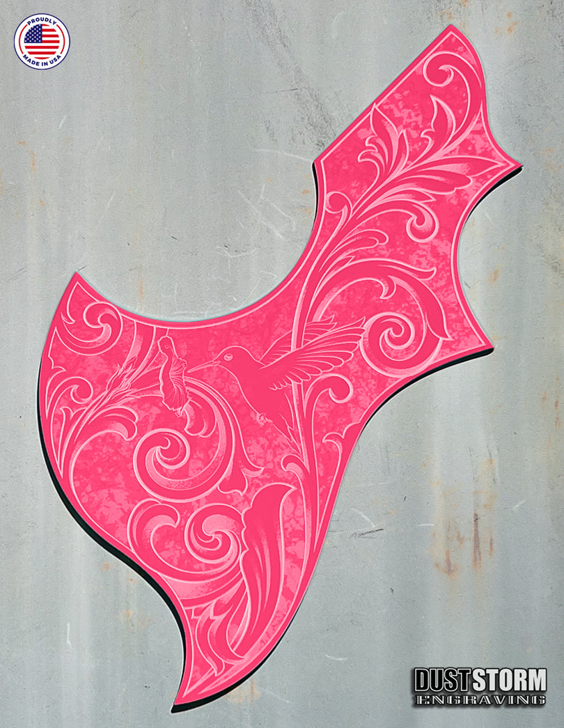 Gibson Hummingbird Style Acoustic Guitar Pickguards in Solid Color Acrylic