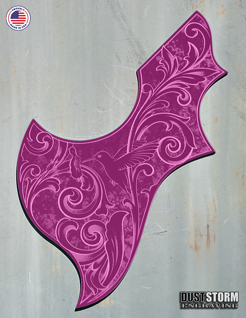 Gibson Hummingbird Style Acoustic Guitar Pickguards in Solid Color Acrylic