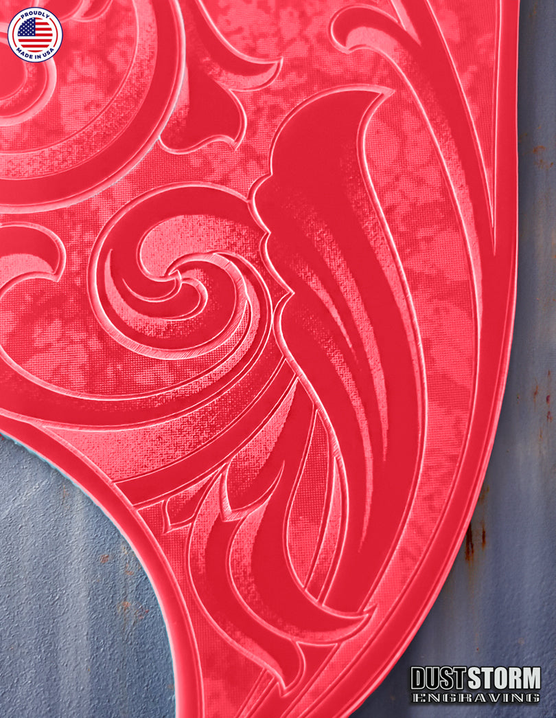 Custom Acoustic Guitar Pickguards in Glossy Acrylic 12 Solid Colors