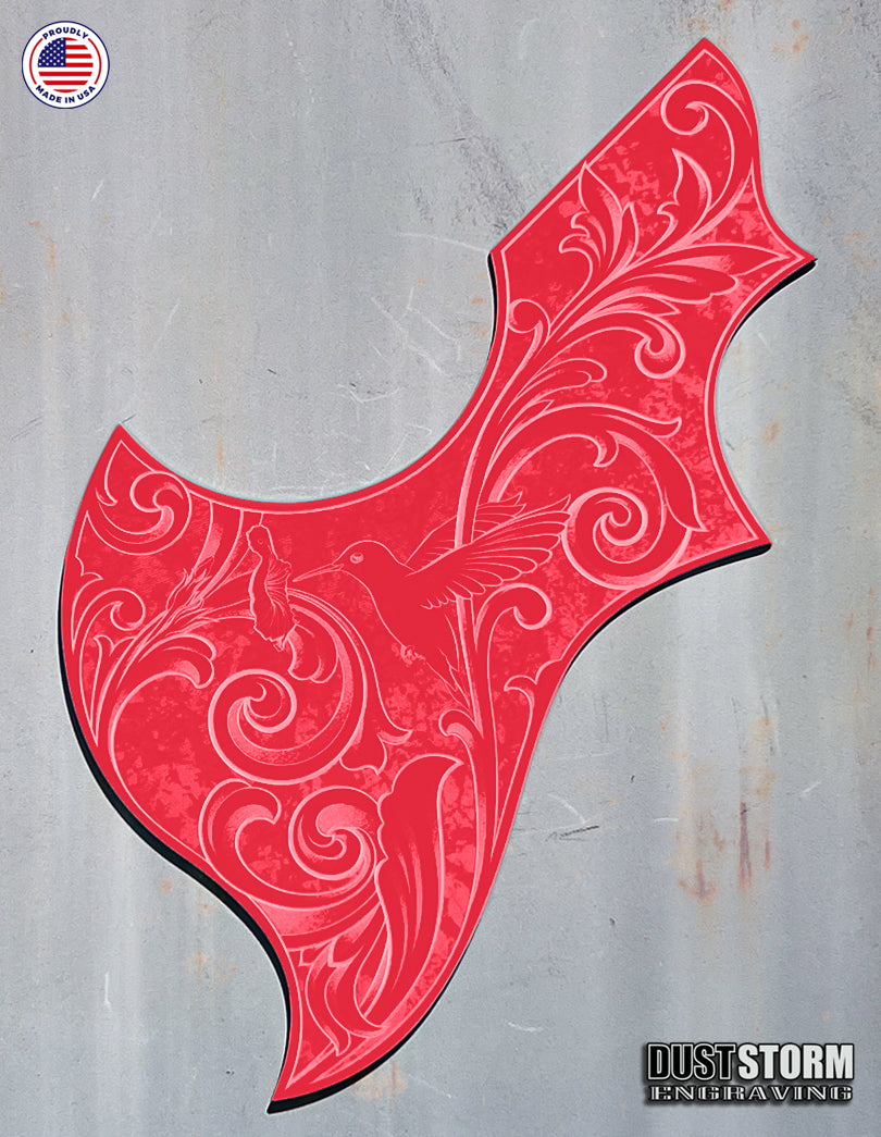 Gibson Hummingbird Style Acoustic Guitar Pickguards in Solid Color Acrylic