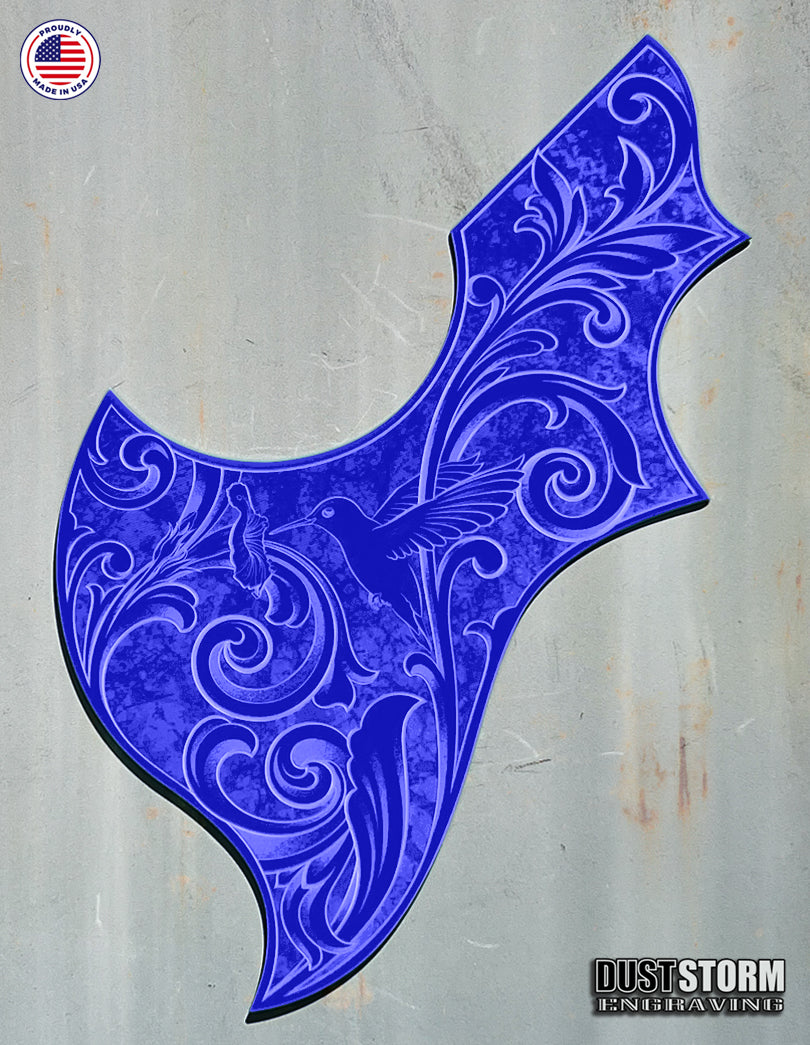 Gibson Hummingbird Style Acoustic Guitar Pickguards in Solid Color Acrylic