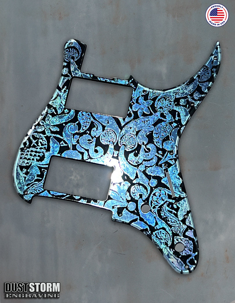 Custom Laser Engraved Mirrored Acrylic Pickguards