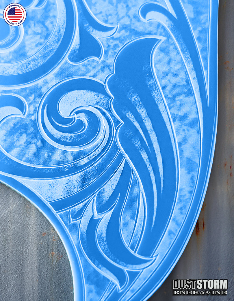 Custom Acoustic Guitar Pickguards in Glossy Acrylic 12 Solid Colors