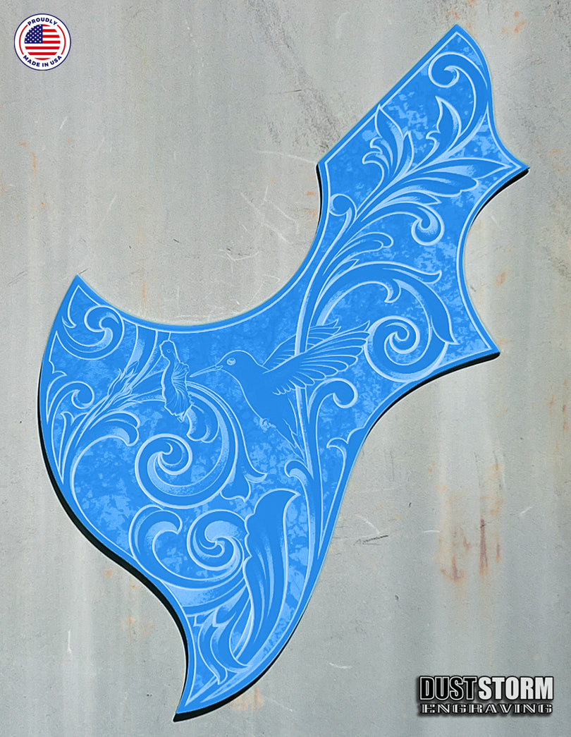 Gibson Hummingbird Style Acoustic Guitar Pickguards in Solid Color Acrylic