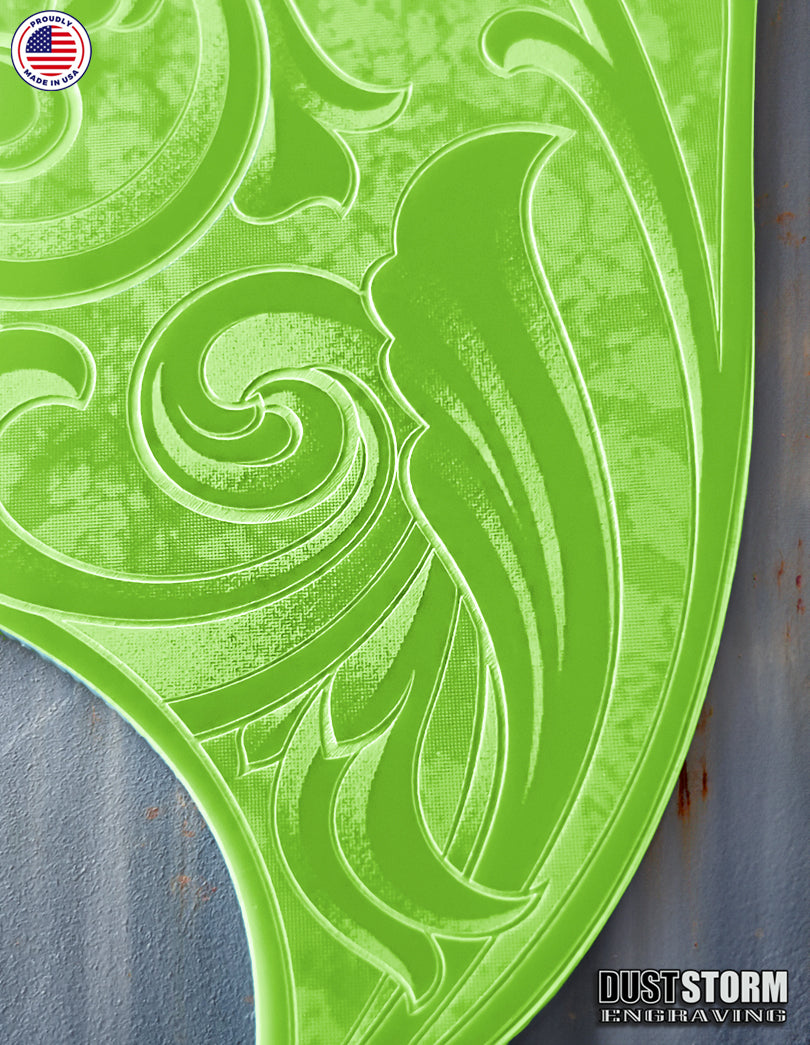 Custom Acoustic Guitar Pickguards in Glossy Acrylic 12 Solid Colors