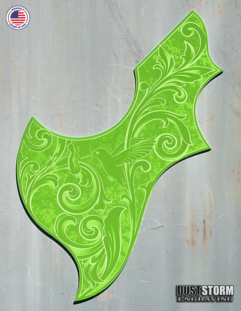 Gibson Hummingbird Style Acoustic Guitar Pickguards in Solid Color Acrylic