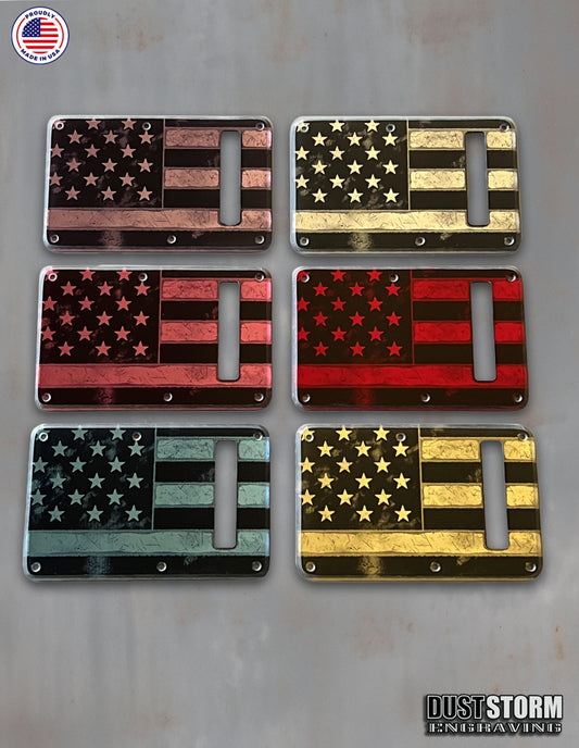 American Flag Tremolo Covers - Acrylic Mirror- 6 Colors