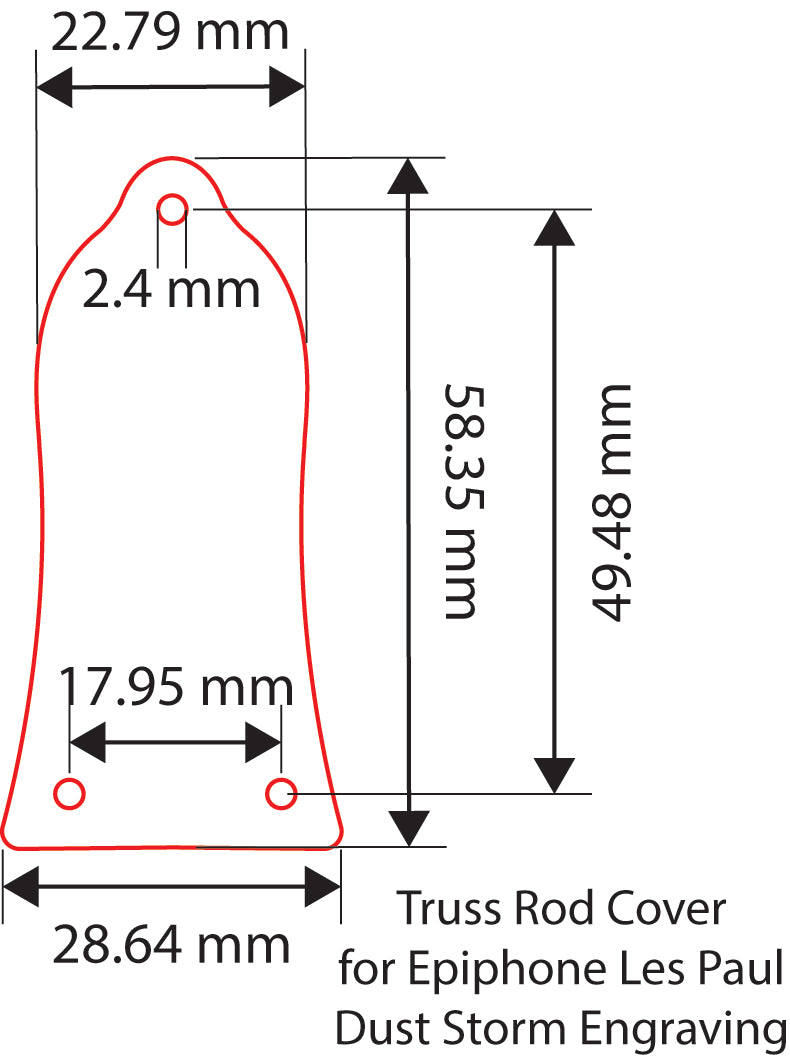 Truss Rod Cover for Epiphone Les Paul Style Guitar in Acrylic Mirror