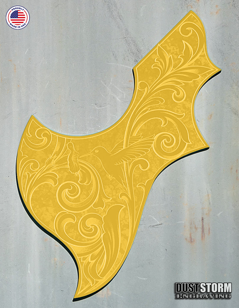 Gibson Hummingbird Style Acoustic Guitar Pickguards in Solid Color Acrylic