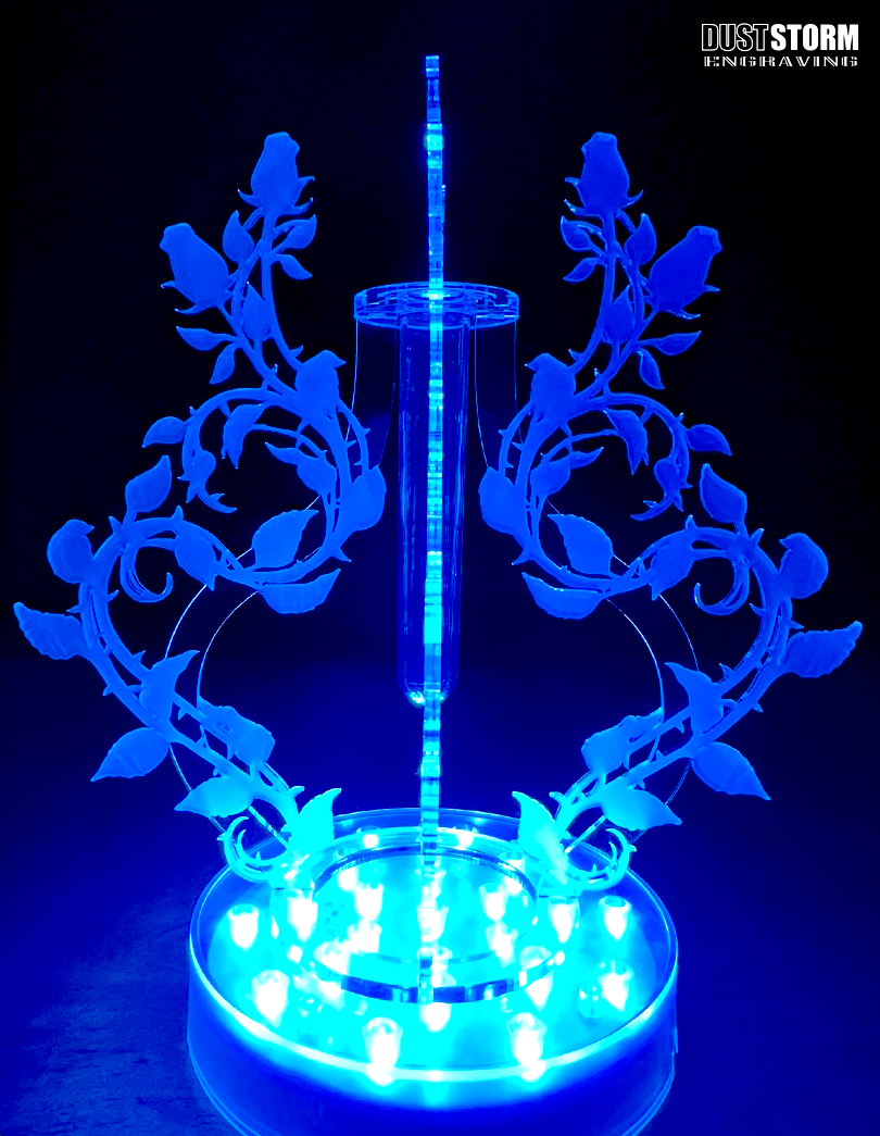 Minimalist Bud Vase Clear Frosted Acrylic Roses with Propagation Tube